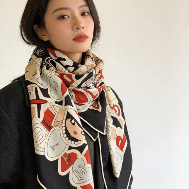 CHANEL 26S SCARF 135 IN CASHMERE AND SILK 309866