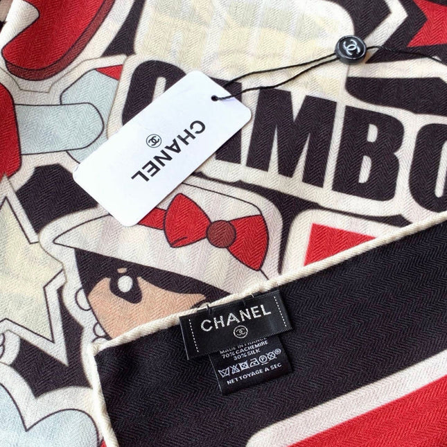 CHANEL 26S SCARF 135 IN CASHMERE AND SILK 309866