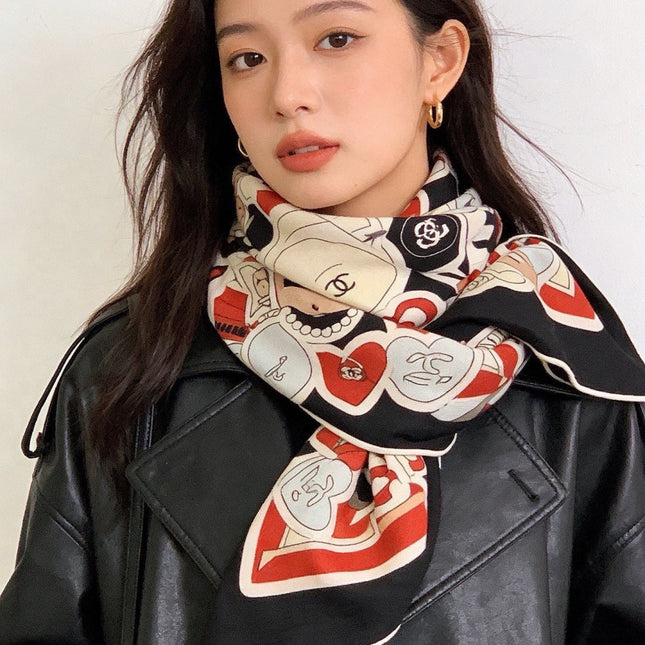 CHANEL 26S SCARF 135 IN CASHMERE AND SILK 309866