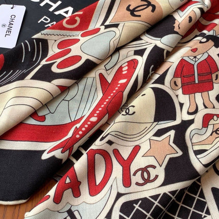 CHANEL 26S SCARF 135 IN CASHMERE AND SILK 309866