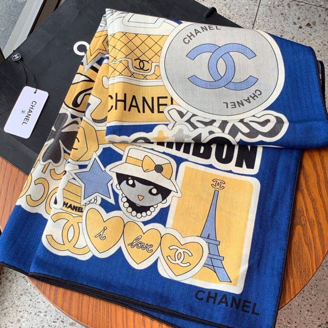 CHANEL 26S SCARF 135 IN CASHMERE AND SILK 309867
