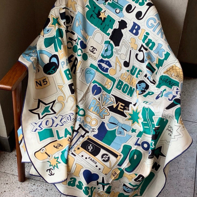 CHANEL 26S SCARF 135 IN CASHMERE AND SILK 309868
