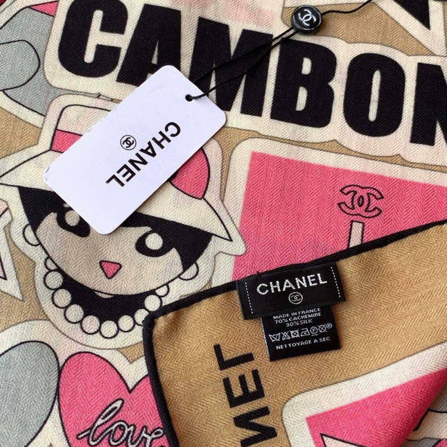 CHANEL 26S SCARF 135 IN CASHMERE AND SILK 309870