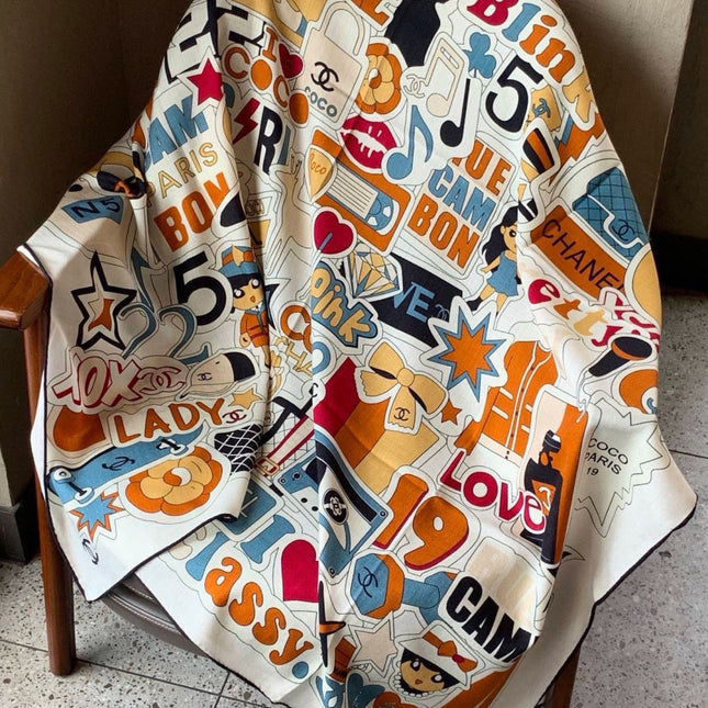 CHANEL 26S SCARF 135 IN CASHMERE AND SILK 309871