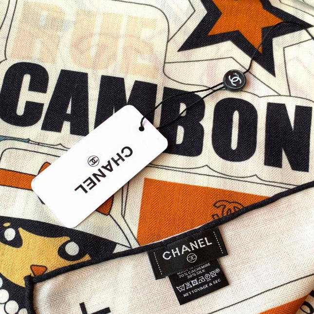 CHANEL 26S SCARF 135 IN CASHMERE AND SILK 309871