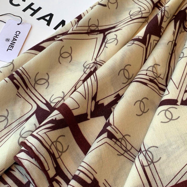 CHANEL 26S SCARF 135 IN CASHMERE AND SILK 309912