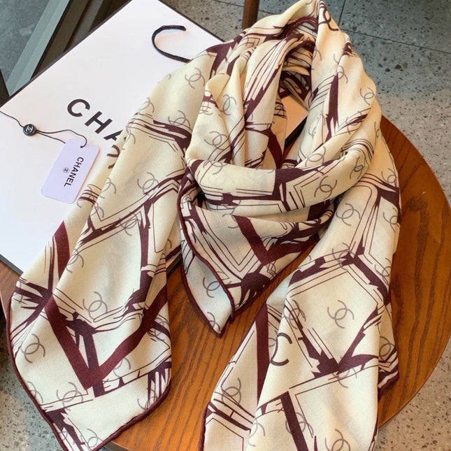 CHANEL 26S SCARF 135 IN CASHMERE AND SILK 309912
