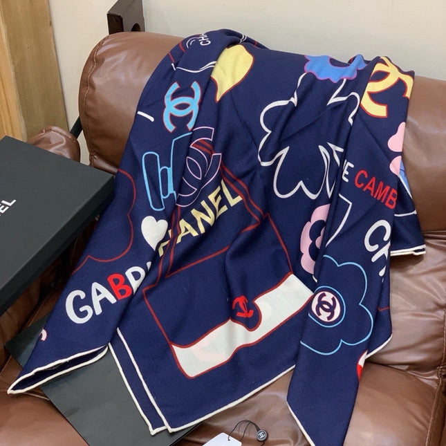 CHANEL 26S SCARF 135 IN CASHMERE AND SILK 309914