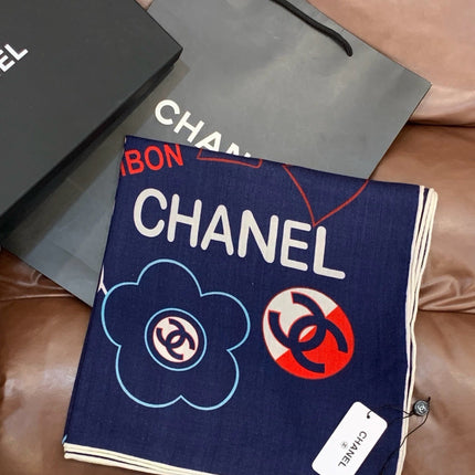 CHANEL 26S SCARF 135 IN CASHMERE AND SILK 309914