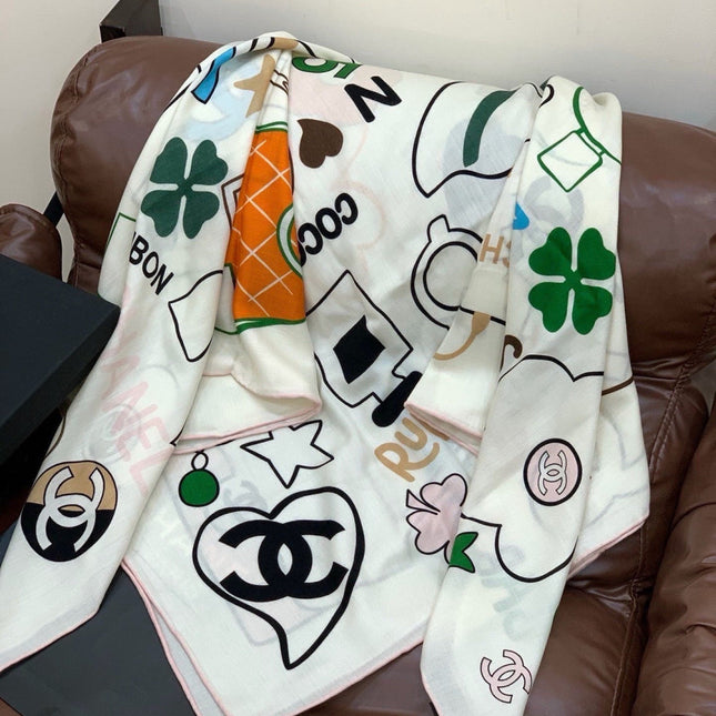 CHANEL 26S SCARF 135 IN CASHMERE AND SILK 309915