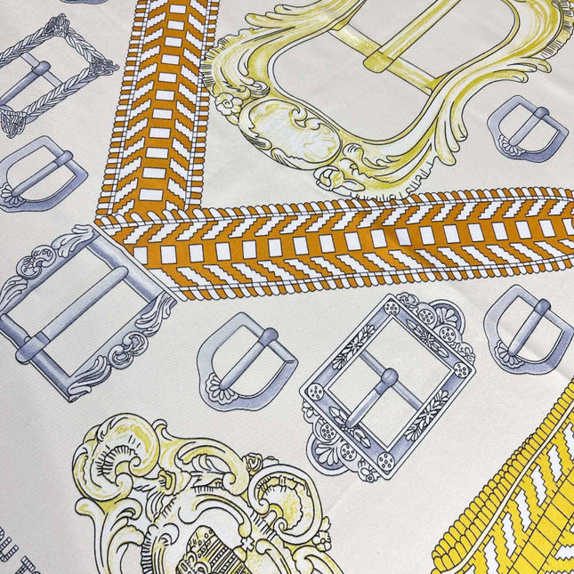 HERMES 26S PRINTED SQUARE SCARF 88 IN SILK 309938