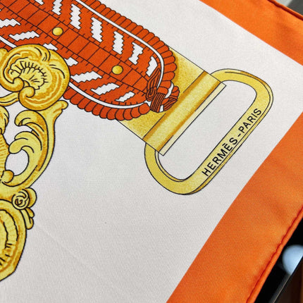 HERMES 26S PRINTED SQUARE SCARF 88 IN SILK 309940