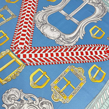 HERMES 26S PRINTED SQUARE SCARF 88 IN SILK 309941