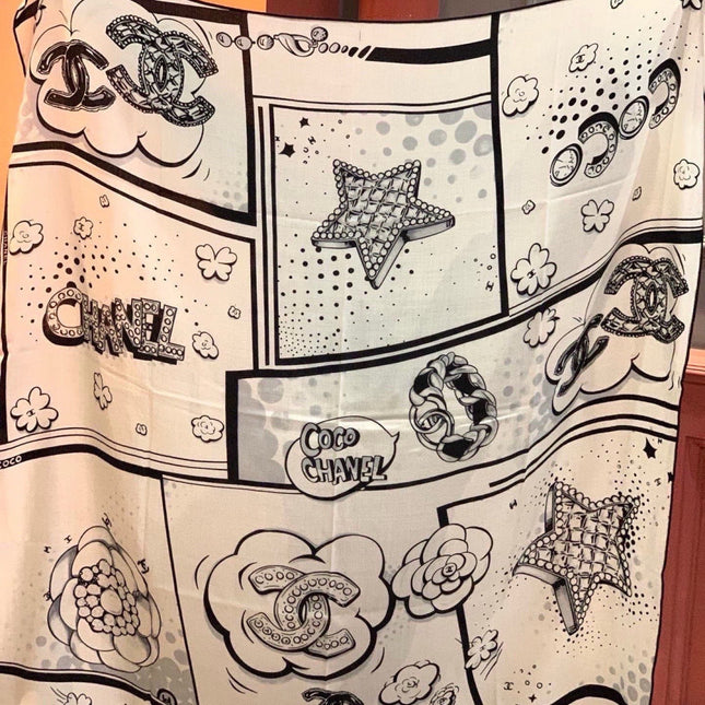 CHANEL 26S SCARF 140 IN SILK 311979