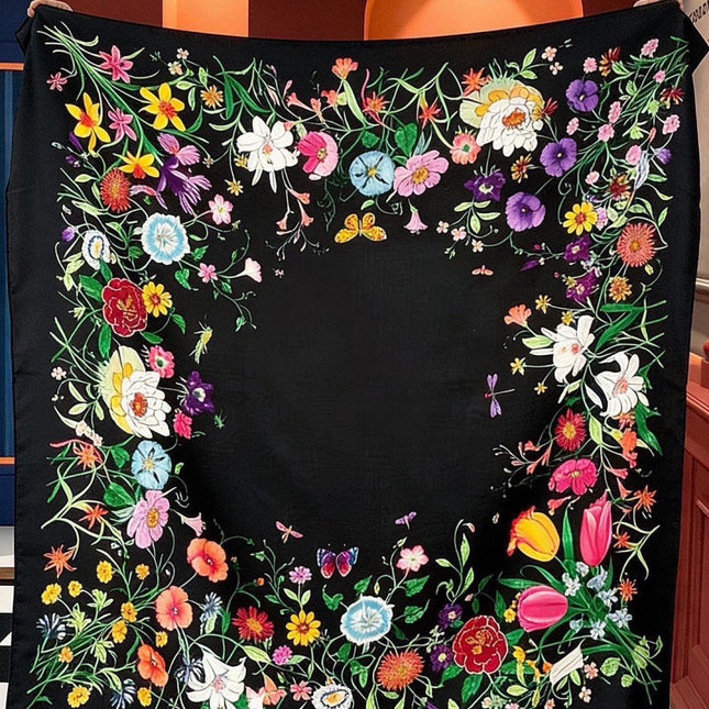 GUCCI 26S SCARF 140 IN CASHMERE AND SILK 311984