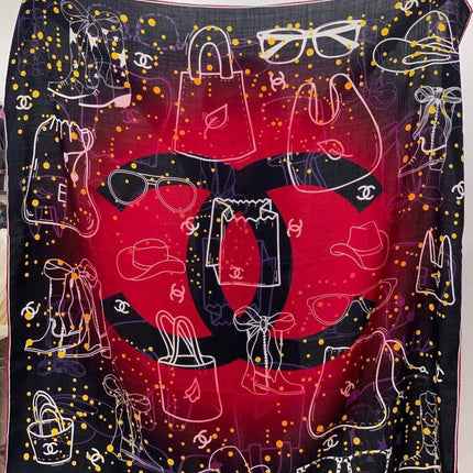 CHANEL 26S SCARF 135 IN SILK AND CASHMERE 313315