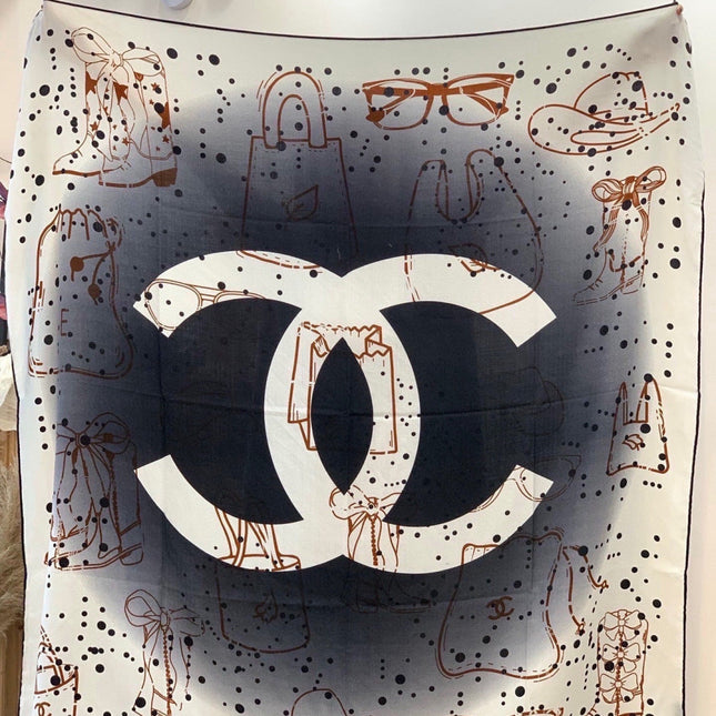 CHANEL 26S SCARF 140 IN SILK AND CASHMERE 313316