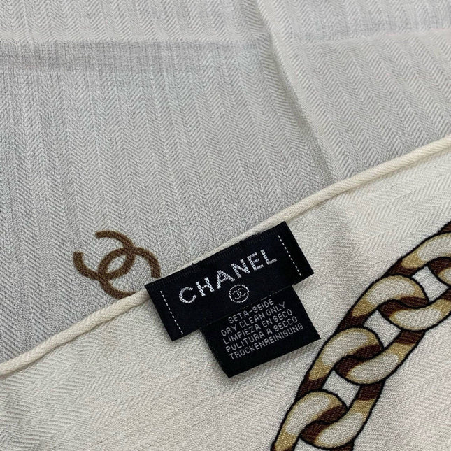 CHANEL 26S SCARF 135 IN SILK AND CASHMERE 313344