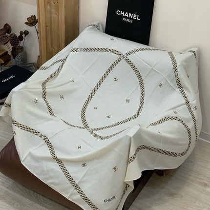 CHANEL 26S SCARF 135 IN SILK AND CASHMERE 313344