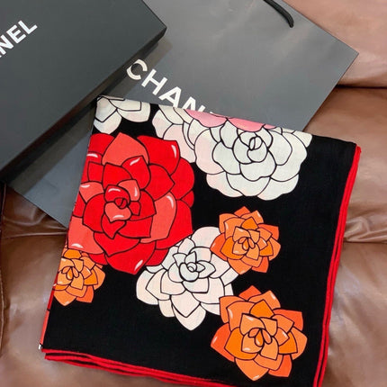 CHANEL 26S SCARF 140 IN SILK AND CASHMERE 313350