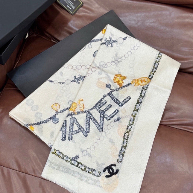 CHANEL 26S SCARF 200 IN SILK 313205