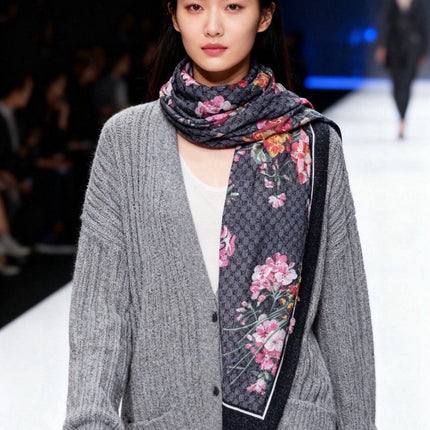 GUCCI 26S SCARF 200 IN CASHMERE AND SILK 315124