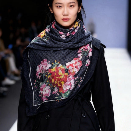 GUCCI 26S SCARF 200 IN CASHMERE AND SILK 315124