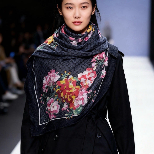 GUCCI 26S SCARF 200 IN CASHMERE AND SILK 315124