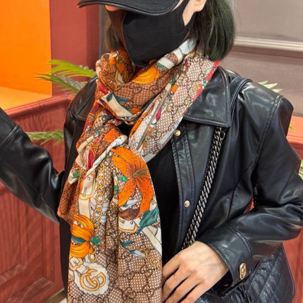 GUCCI 26S SCARF 200 IN CASHMERE AND SILK 315131