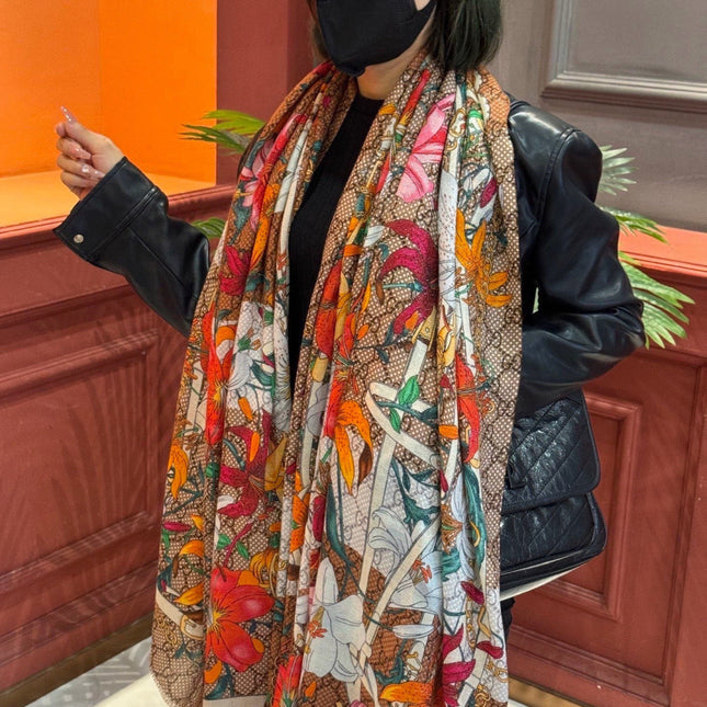 GUCCI 26S SCARF 200 IN CASHMERE AND SILK 315131