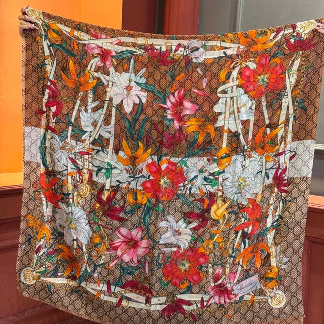 GUCCI 26S SCARF 200 IN CASHMERE AND SILK 315131