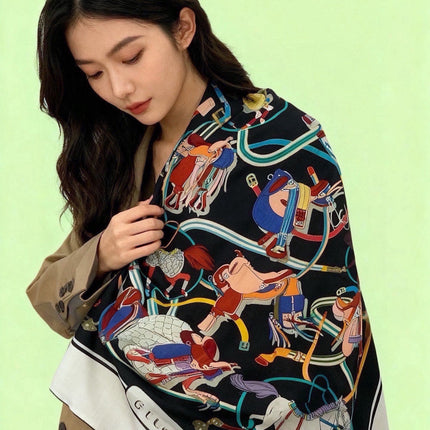 GUCCI 26S SCARF 135 IN CASHMERE AND SILK 315140
