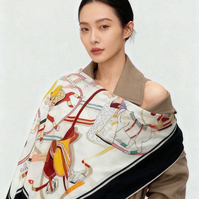 GUCCI 26S SCARF 135 IN CASHMERE AND SILK 315141