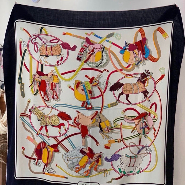 GUCCI 26S SCARF 135 IN CASHMERE AND SILK 315141