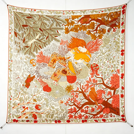 HERMES 26S SCARF 135 IN SILK AND CASHMERE 492457