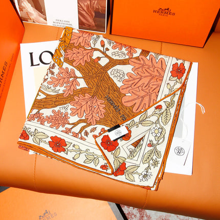 HERMES 26S SCARF 135 IN SILK AND CASHMERE 492457