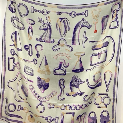 HERMES 26S SCARF 135 IN SILK AND CASHMERE 499946