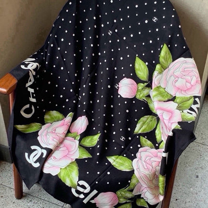 CHANEL 26S SCARF 140 IN SILK AND CASHMERE 509465