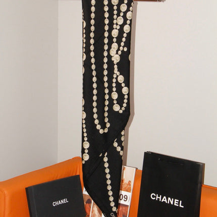 CHANEL 26S SCARF 140 IN SILK AND CASHMERE 509499