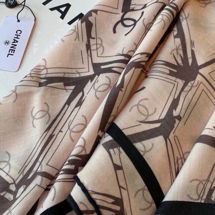 CHANEL 26S SCARF 135 IN SILK AND CASHMERE 511061