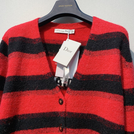 DIOR 26S STRIPED V-NECK CARDIGAN 1000