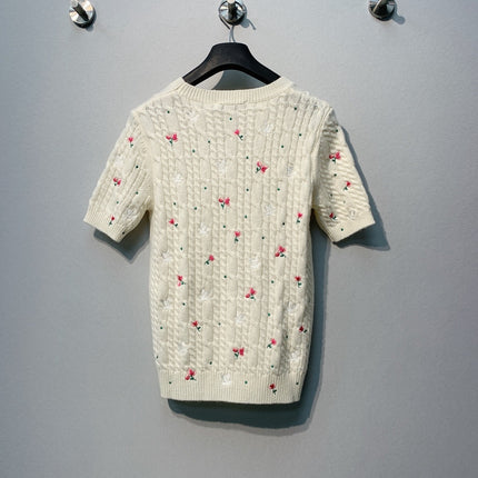 DIOR 26S SHORT-SLEEVE KNIT TOP 909