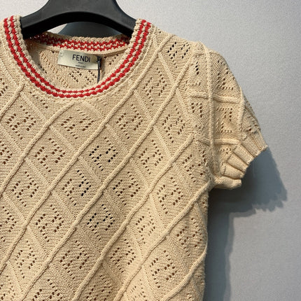 FENDI 26S SHORT SLEEVE KNIT TOP 045