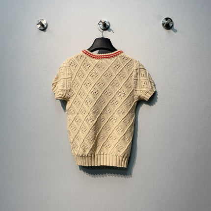 FENDI 26S SHORT SLEEVE KNIT TOP 045