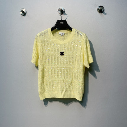 CHANEL 26S SHORT-SLEEVE KNIT TOP STYLE 1083