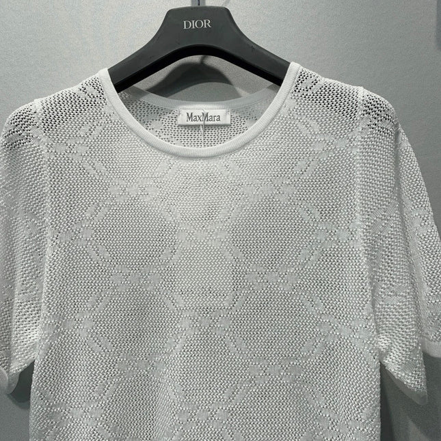 MAXMARA 26S CUTOUT SHORT-SLEEVE T-SHIRT 274