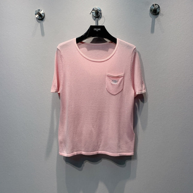 CELINE 26S SHORT-SLEEVE KNIT T-SHIRT 459