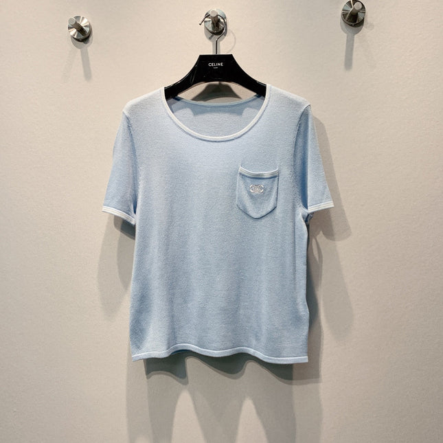 CELINE 26S SHORT-SLEEVE KNIT T-SHIRT 458