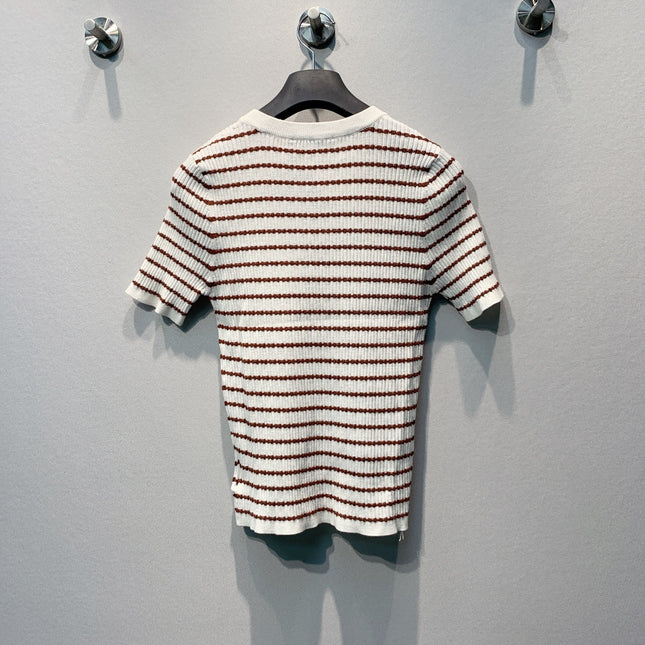 PRADA 26S SHORT-SLEEVE KNIT TOP 1042