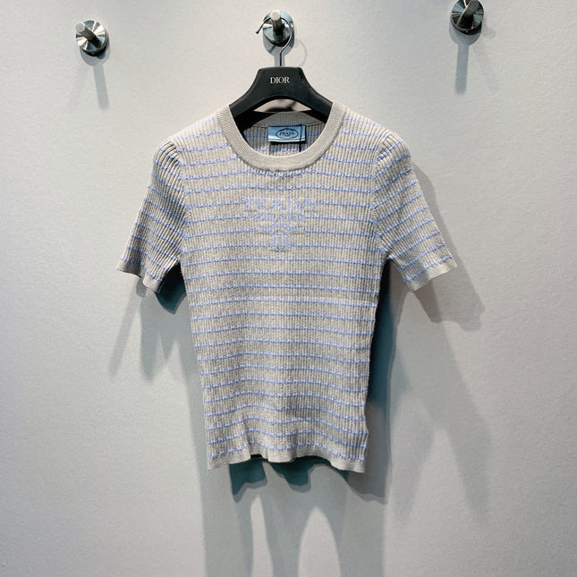 PRADA 26S SHORT-SLEEVE KNIT TOP 1041